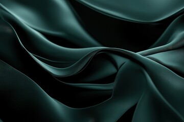 Fototapeta premium Elegant Dark Green Silk Background: Luxurious Texture, Rich Emerald Green, Smooth Fabric, Deep Green Drape, Sophisticated Design, Velvet-Like Sheen, High-Resolution, Premium Quality, Seamless Pattern,