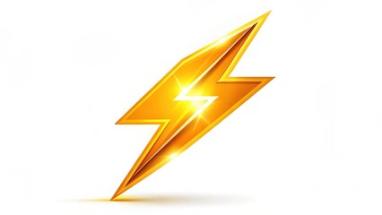 Golden Lightning Bolt Icon