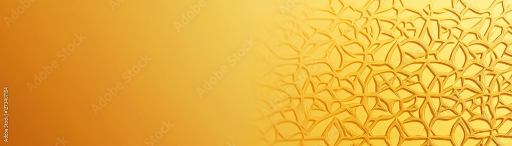 Poster Abstract golden floral pattern surface with gradient background