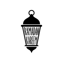 Illuminating Ramadan: A minimalist illustration of a traditional lantern, elegantly inscribed with "Ramadan Kareem", symbolizing the spirit of generosity and blessings.