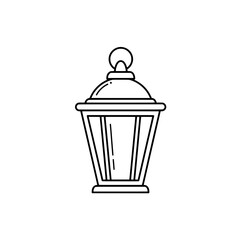 Illuminating the Past: A detailed illustration showcases a classic lantern, its intricate design and symmetrical form evoking nostalgia and a sense of timeless elegance.