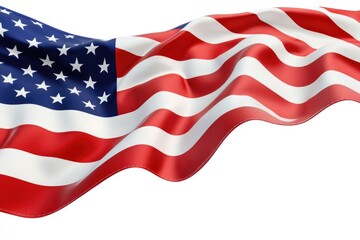 Obraz premium An American flag blowing in the breeze