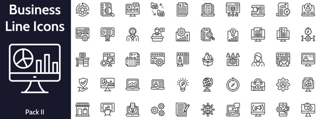 Business Management Linear Icons Pack 