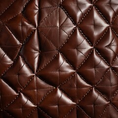 Obraz premium Brown Quilted Leather Texture