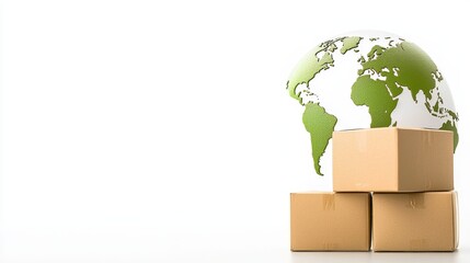 Futuristic International Package Delivery with Real-Time Tracking Technology