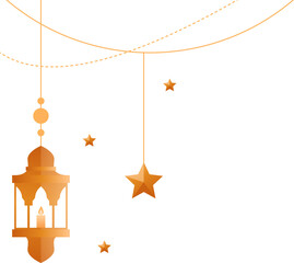 Gold Islamic Lantern Decoration