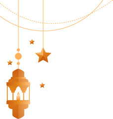 Gold Islamic Lantern Decoration