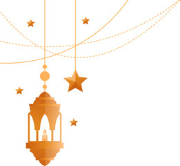 Gold Islamic Lantern Decoration