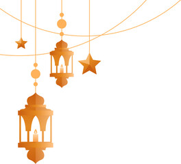 Gold Islamic Lantern Decoration