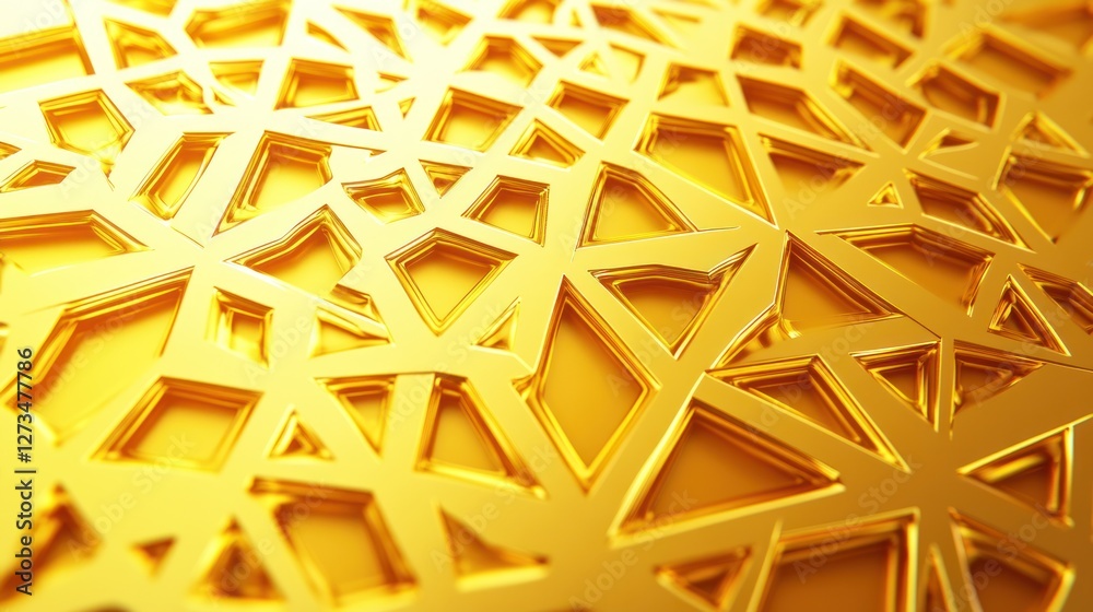 Poster abstract golden geometric pattern design