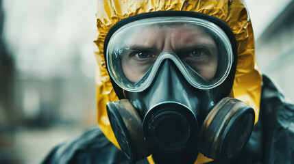 Individual protective equipment for safe work vector illustration. Big sale on health and safety supplies round pattern. Best offer of gloves, helmet, glasses, protection gas mask.