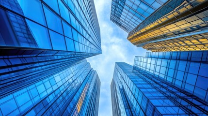 Obraz premium Cityscape with high-rise buildings and urban scenery