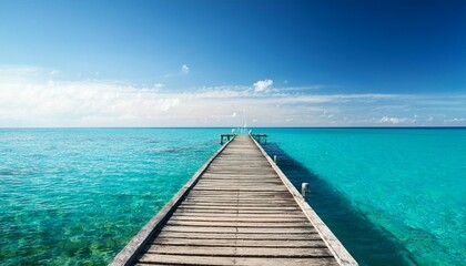 Obraz premium wooden pier in the sea