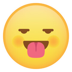 Tongue Out With Shy Face Emoji