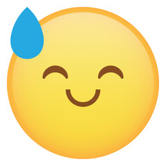 Smile With Sweat Face Emoji