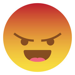 Grinning With Enraged Face Emoji