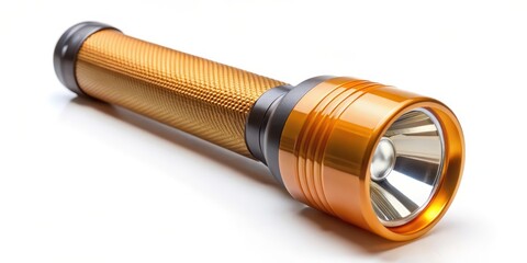Orange Flashlight on White Background