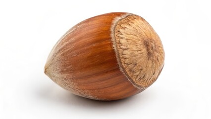 Hazelnut on White Background