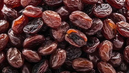 Close-up of Dark Red Raisins