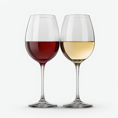 Red and White Wine Glasses