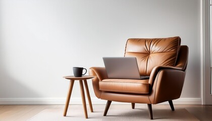 red leather armchair