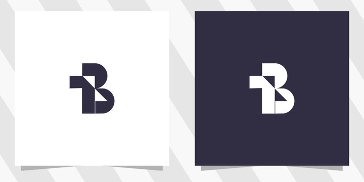 letter tb bt logo design vector