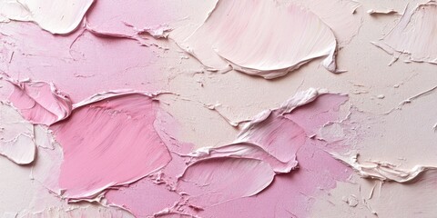 Naklejka premium A close-up view of a pink and white painting, perfect for artistic or decorative uses