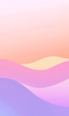 Pastel Layered Mountain Landscape Gradient Wallpaper Background Soft Colors Minimalist Abstract Design