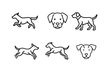 cute dog set vector illustration art