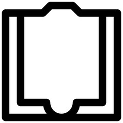 Pizza box. Editable stroke vector icon.