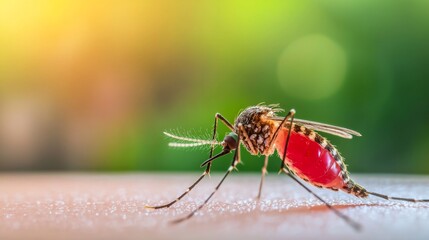 Global Warming Impact: Rising Mosquito Populations & Disease Outbreaks | Copy Space for Text