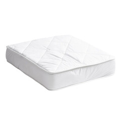 White quilted mattress topper for comfortable sleep,