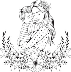 girl with a bouquet of flowers