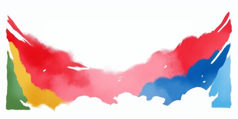 Obraz premium Abstract Colorful Paint Splash Background Art Creative Design Graphic Element Isolated on White