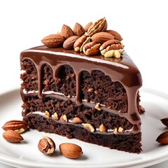 Delicious Chocolate Cake with Almonds and Pecans