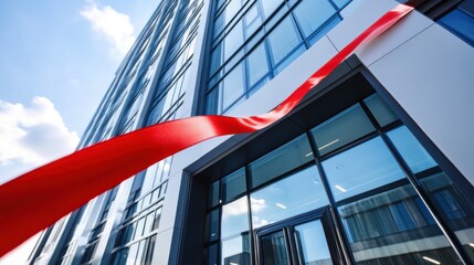 An inaugural ceremony for the opening of a new office building. Featuring professionalism and success