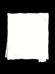 Obraz premium Square White Cloth Isolated on Black Background Fabric Texture