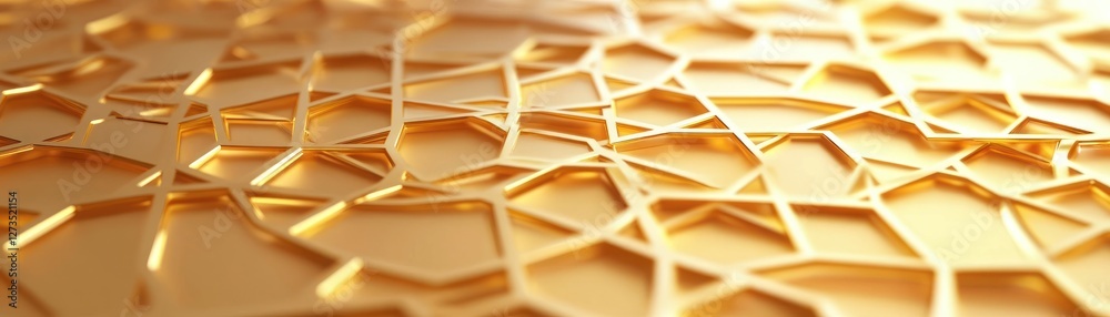 Poster abstract golden geometric pattern design