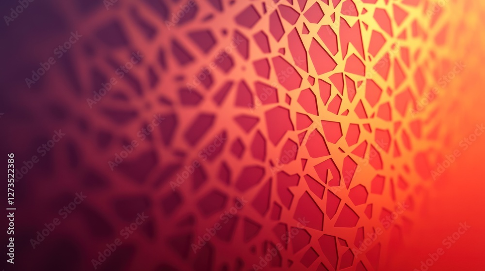 Aufkleber Abstract Red Geometric Pattern Background Design