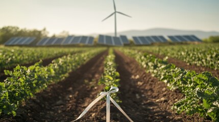 An inaugural ceremony for the opening of a new sustainable farm. Featuring ecology and innovation