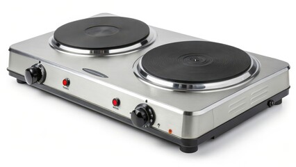 Fototapeta premium Double Hot Plate, Electric Cooker, Two Burner Stovetop