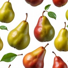 Obraz premium Fresh Juicy Pears - Red and Green Variety