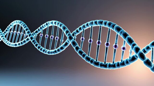 Genes observed under a medical microscope.