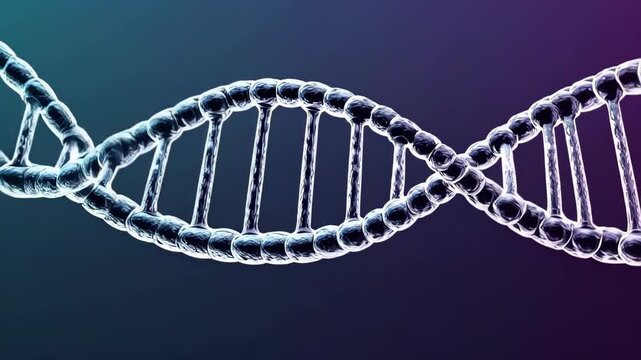 Genes observed under a medical microscope.