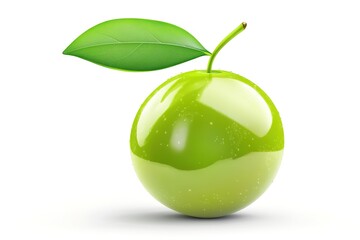 Vibrant Green Olive with Fresh Leaf: Isolated, High-Resolution Image Perfect for Culinary Branding, Mediterranean Recipes, Healthy Eating Campaigns, Food Packaging Design, Olive Oil Advertising,      