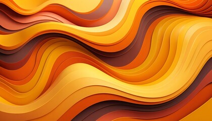 Abstract Orange and Brown Wave Pattern