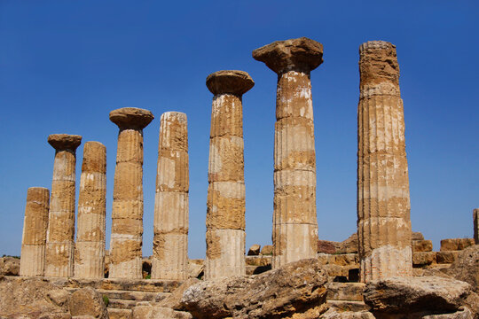 Heraklestempel in Agrigent, Sizilien, Italien, Europa