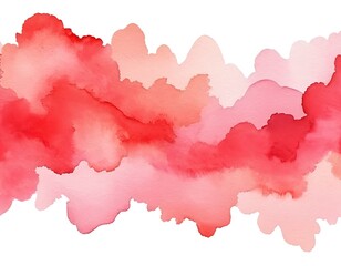 Abstract Red and Pink Watercolor Wash