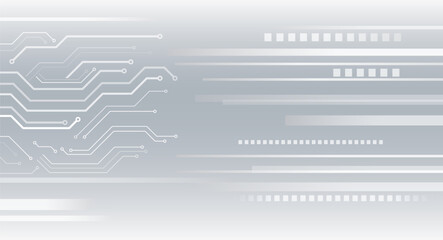 Fototapeta premium Electronic vector illustration. Abstract modern digital science technology futuristic circuit board. Cyber connection on the grey background. Hi-tech communication design.