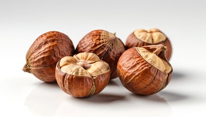 Hazelnut Harvest Close-up of Fresh Hazelnuts